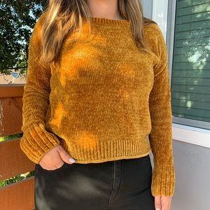 Chenille Scoop Neck Sweater